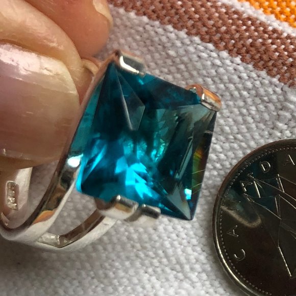 Sterling Ring 7 dichroic glass NEW - Picture 3 of 7